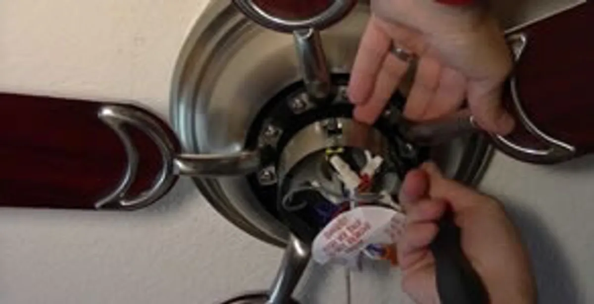 Ceiling fan installation with electrical wiring and mounting by professional electrician in Mountain View, CA