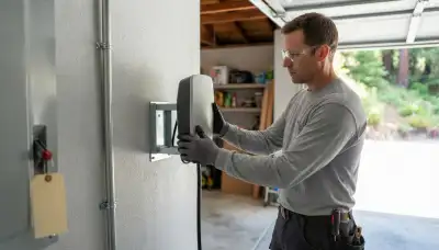 Home EV charger installation by an electrician in La Honda, CA