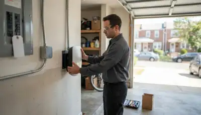 Electric vehicle charger installation with conduit to garage panel in Mountain View, CA