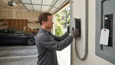 Electric car charger installation with dedicated home circuit in Mountain View, CA