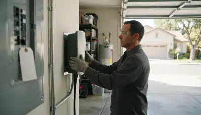 EV charger installation with a dedicated 240-volt circuit in San Carlos, CA