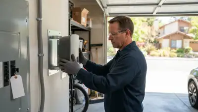 Level 2 EV charger installation with dedicated electrical circuit in Mountain View, CA