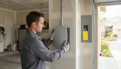 Wall-mounted EV charger installation with conduit from electrical panel in Mountain View, CA garage
