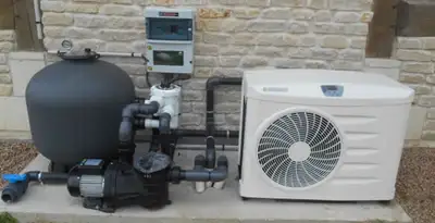 electric heater installation services with connected outdoor heating system equipment in Mountain View, CA