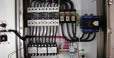 Electrical panel installation with organized circuit breakers and wiring in Mountain View, CA