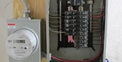 electrical panel upgrade service showing outdated electrical panel prepared for professional replacement in Mountain View, CA