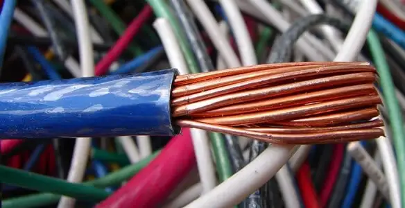 electrical wiring services showing exposed copper conductors and cable preparation in Mountain View, CA