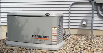 generator installation service featuring outdoor standby generator setup by licensed electricians in Mountain View, CA