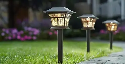 landscape lighting installation services with professionally installed pathway lights in Mountain View, CA