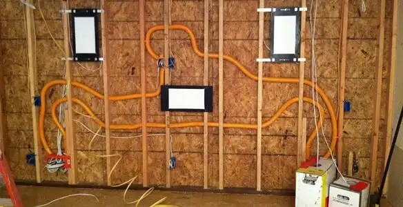 new construction wiring project displaying complete electrical system layout installed by professionals in Mountain View, CA