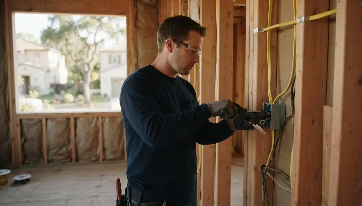 Electrician adding circuits and replacing old wiring in a Mountain View, CA home