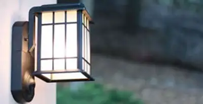 security light installation services with professionally mounted exterior wall light in Mountain View, CA