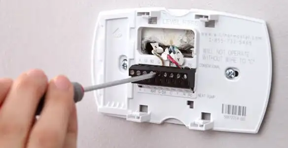 Thermostat installation service with proper wiring and secure wall mounting in Mountain View, CA