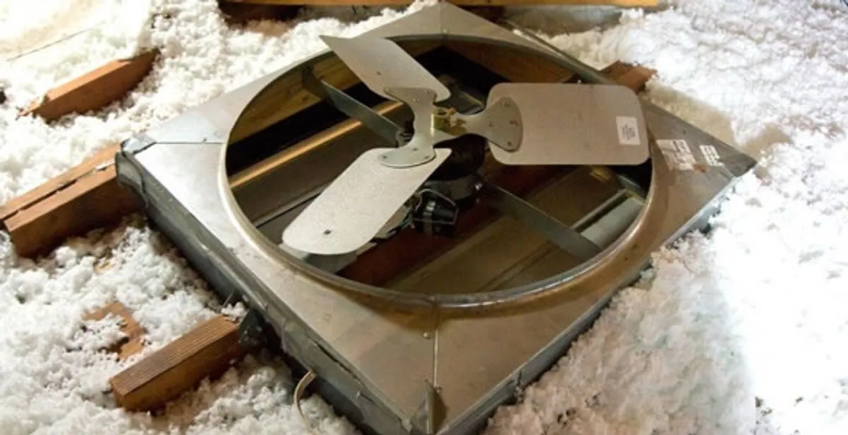 whole house fan installation services with attic-mounted ventilation unit in Mountain View, CA
